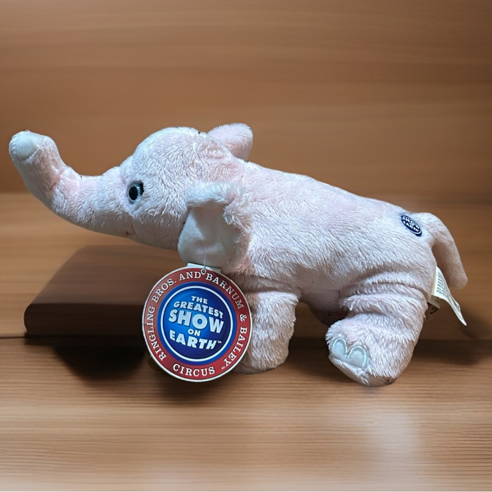 Greatest Show On Earth Elephant 10" Plush Pink Original Tag Ringling 2001